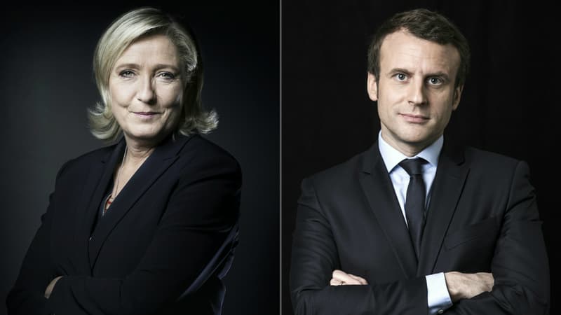 Marine Le Pen et Emmanuel Macron.