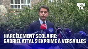 Harcèlement scolaire: Gabriel Attal s'exprime au rectorat de Versailles 