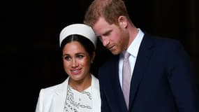 Harry et Meghan le 11 mars 2019 à l'abbaye de Westminster à Londres