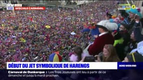 Carnaval de Dunkerque: les images du jet de harengs