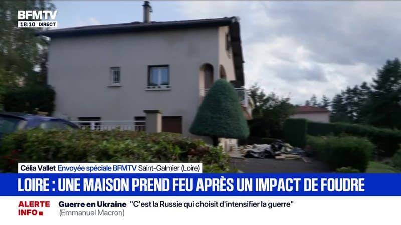 Dans le département de la Loire, une maison a pris feu après un impact de foudre
