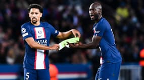 Marquinhos et Danilo avec le PSG