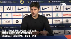 PSG : "Pour moi, pour l’instant, Marquinhos est défenseur central", confirme Pochettino