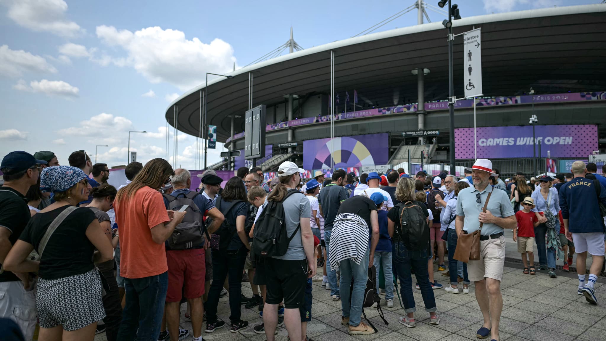 Le Stade de France à l'occasion de la première journée du tournoi olympique de rugby à 7, le 24/07/2024 Le Stade de France à l'occasion de la première journée du tournoi olympique de rugby à 7, le 24/07/2024