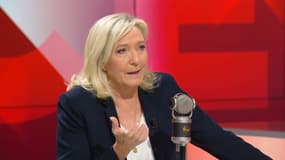 Marine Le Pen sur BFMTV-RMC le 4 octobre. 