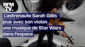  L'astronaute Sarah Gillis joue avec son violon une musique de Star Wars dans l'espace 