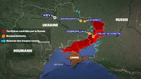 L'état du front marqué par des avancées russes notamment dans la région de Koursk et du Donetsk, début mars 2025