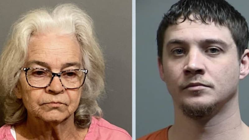 Edna Faye Daniels, la grand-mère de 78 ans et son petit-fils Ryan O'Neil Woodruff lors de leur arrestation