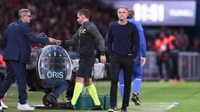 Luis Enrique sur le banc du PSG face à l'OM, le 24 septembre 2023.