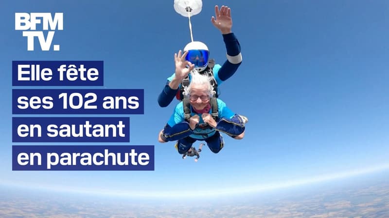 Cette Britannique fête ses 102 ans en sautant en parachute