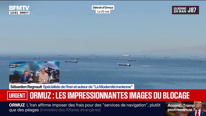 Détroit d'Ormuz: les images impressionnantes des bateaux bloqués