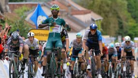 Biniam Girmay lors de la 8e étape du Tour de France, le 6 juillet 2024.