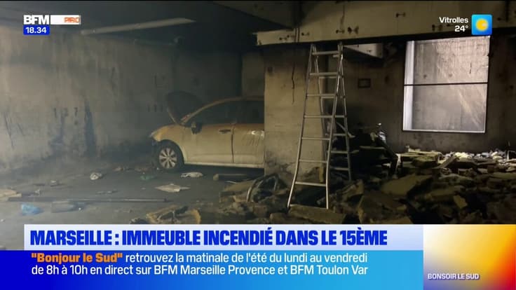 Marseille : un immeuble incendié dans le 15e arrondissement