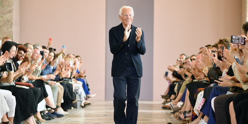 Giorgio Armani lors de la fashion Week à Paris, le 2 juillet 2019.