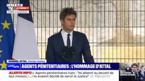 Gabriel Attal rend hommage aux deux agents pénitentiares tués dans l'Eure, "emportés par la folie meurtrière"