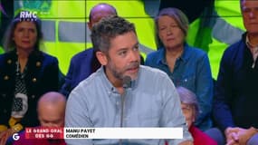 #GrandOral -"Les gens rient plus fort !  Je me suis fait cette réflexion, au début de la crise des #giletsjaunes, il y a une ferveur, les gens ont besoin de rire !" @ManuPayetOff #GGRMC 