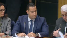 Alexandre Benalla lors de sa deuxième audition devant la commission d'enquête du Sénat.