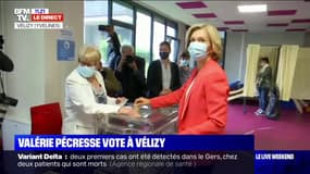 Second tour des régionales: Valérie Pécresse vote à Vélizy dans les Yvelines