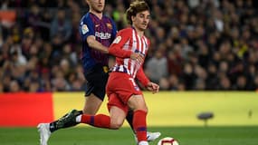 Antoine Griezmann avec l'Atlético de Madrid face au Barça