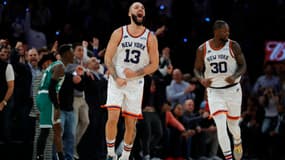 Evan Fournier lors du match entre les Knicks et les Celtics