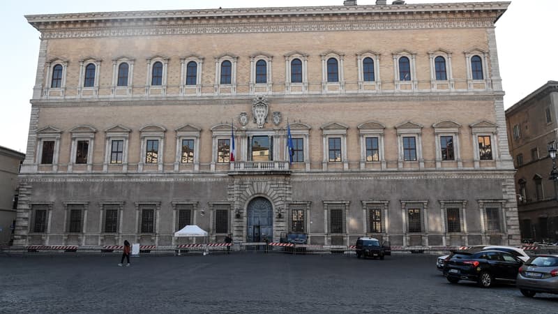 Photo de l'ambassade française en Italie, à Rome, prise le 7 février 2019.