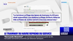 Le Havre: le tramway reprend du service ce vendredi