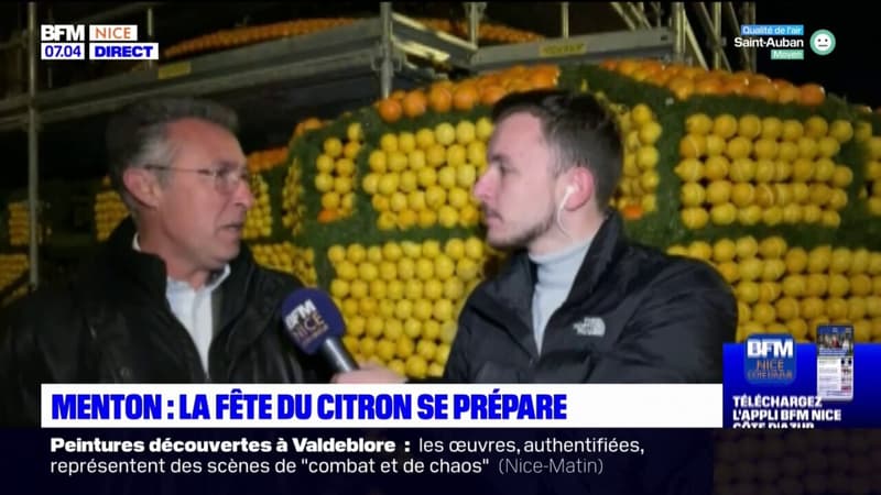 Menton: la fête du citron est activement préparée par les agents de la ville