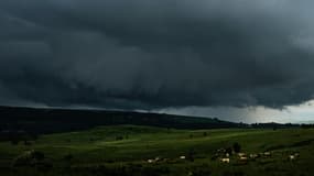 Un orage dans l'Aubrac, dans l'Aveyron, le 13 juin 2023