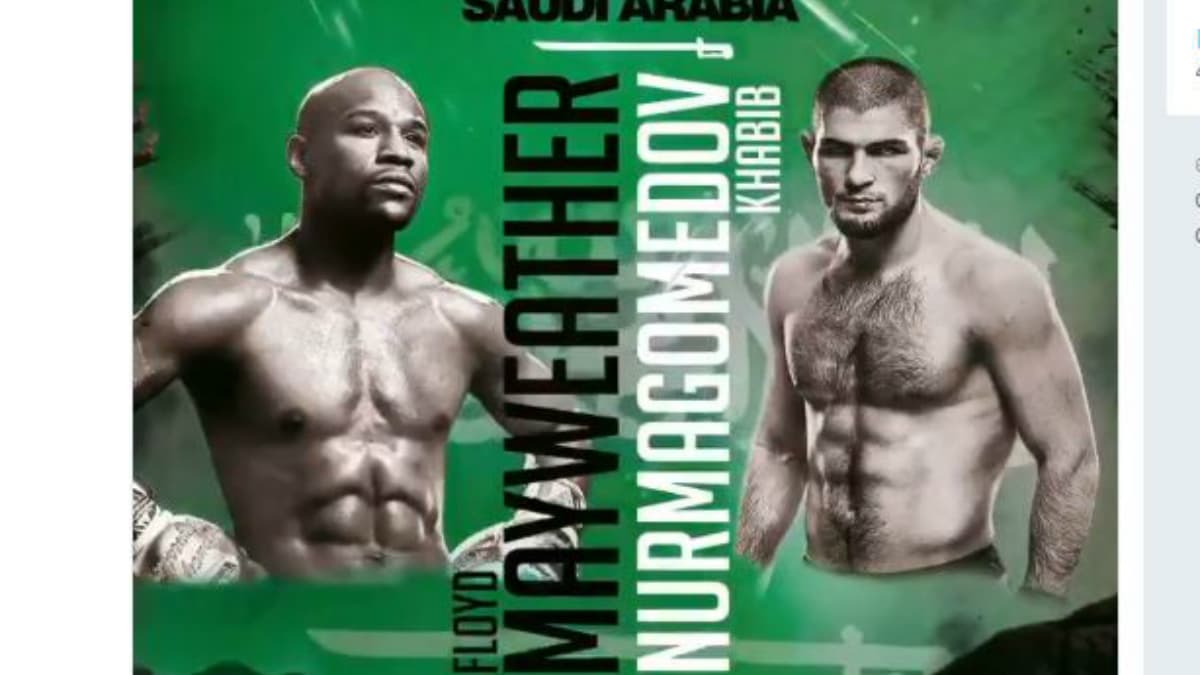 L'affiche du combat Khabib-Mayweather qui aurait pu avoir lieu en janvier 2020 L'affiche du combat Khabib-Mayweather qui aurait pu avoir lieu en janvier 2020