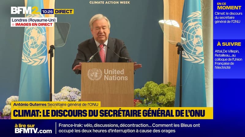 "Le chaos climatique s'accélère sous nos yeux", alerte António Guterres