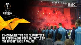 Ligue Europa - L'incroyable tifo des supporters de Copenhague pour la "battle of the bridge" face à Malmö