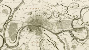 Carte de la Banlieue de Paris par Nicolas De Fer en 1717