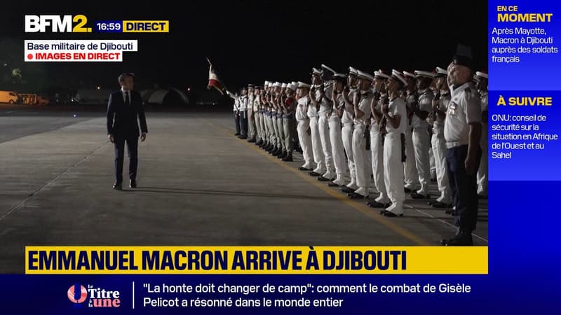 Après sa visite à Mayotte, Emmanuel Macron est arrivé à Djibouti