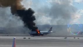 L'appareil de la compagnie British Airways qui a pris feu sur le tarmac de l'aéroport de Las Vegas 