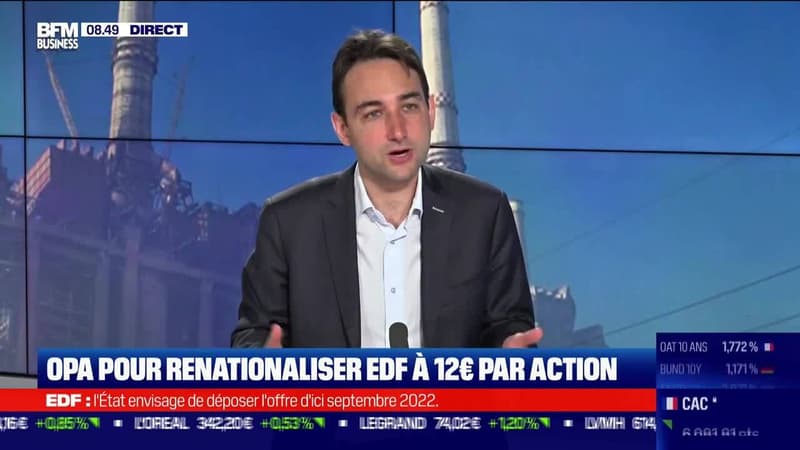 Nicolas Goldberg (Colombus Consulting) : OPA pour renationaliser EDF à 12 euros par action - 19/07