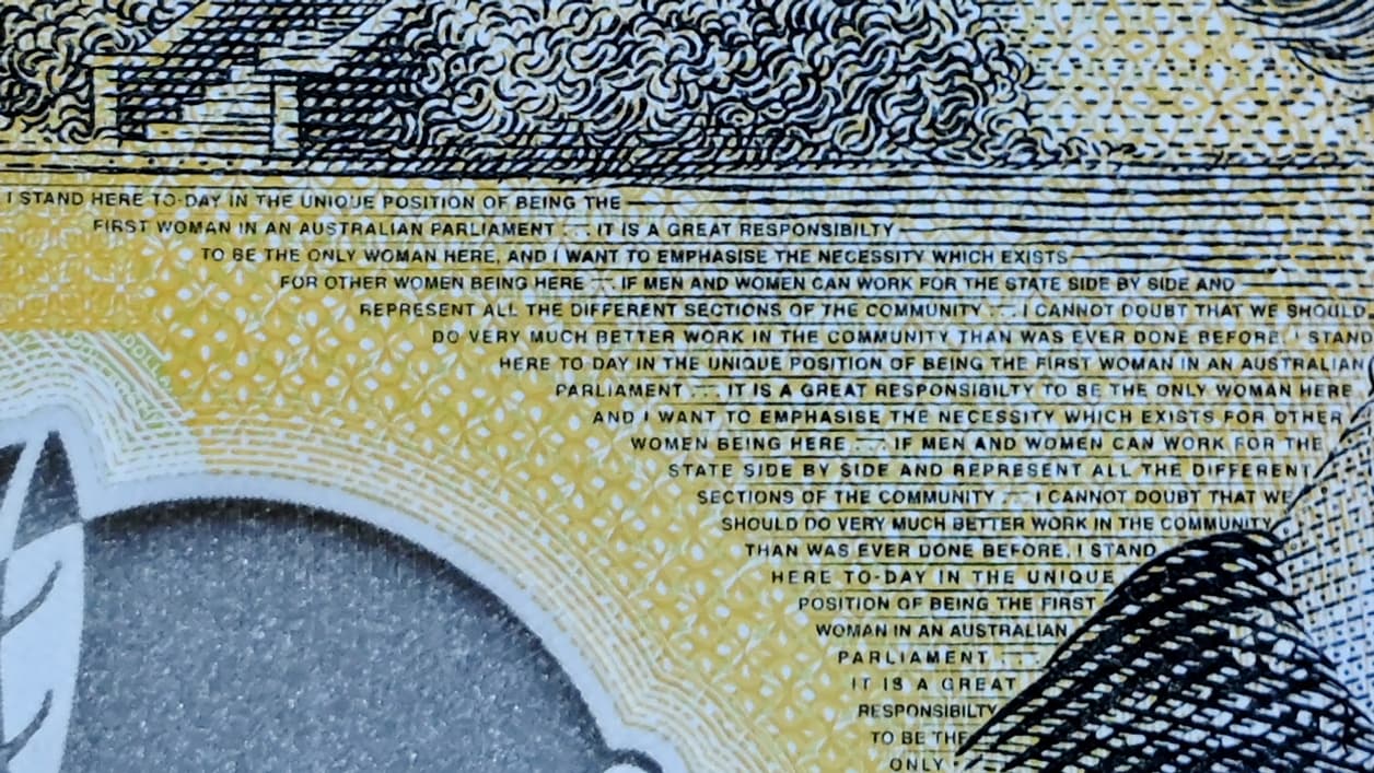 Une faute d'orthographe sur le billet australien 