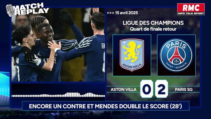Aston Villa 3-2 PSG : Paris tremble mais verra les demi-finales, les comms RMC