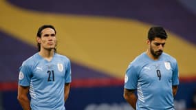 Edinson Cavani et Luis Suarez sous le maillot de l'Uruguay