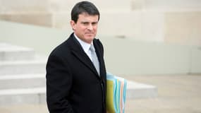 Manuel Valls le 22 janvier à la sortie du conseil des ministres.