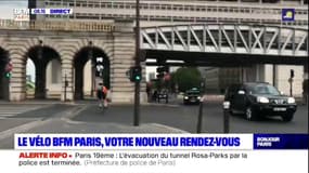 Le vélo BFM Paris circule du côté de Bercy ce jeudi matin