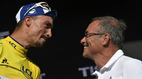  Julian Alaphilippe et Bernard Hinault en juillet 2019.