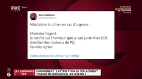 Les tendances GG : Confinement, l'attestation de déplacement tournée en dérision sur les réseaux ! - 17/03