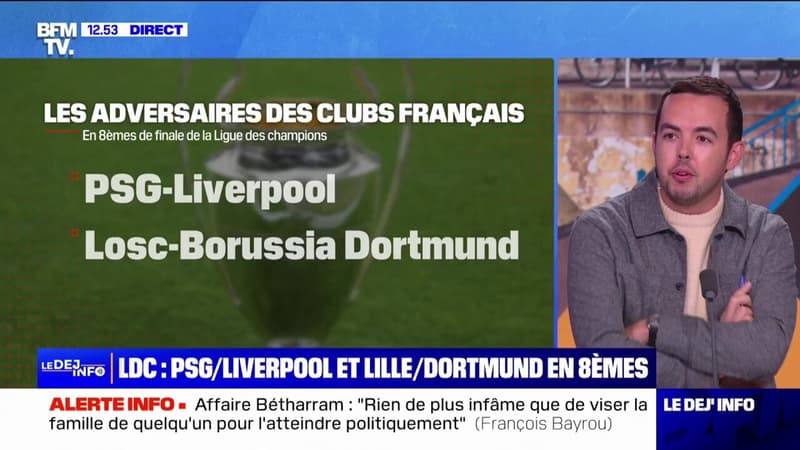 Ligue des champions: le PSG affrontera Liverpool, Lille fera face au Borussia Dortmund en huitièmes