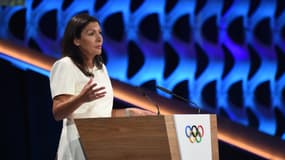 La maire de Paris Anne Hidalgo, lors d'un discours au 131e comité olympique à Lima, au Pérou, le 13 septembre 2017. 