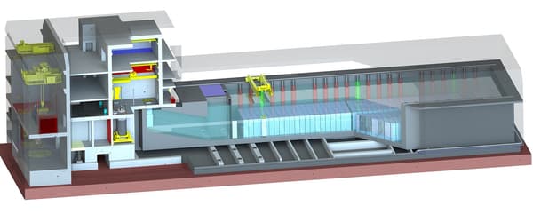 L’installation envisagée par EDF est une piscine constituée de deux bassins d’entreposage, de capacité et de conception identique, dont la mise en service serait échelonnée dans le temps. L’installation envisagée par EDF est une piscine constituée de deux bassins d’entreposage, de capacité et de conception identique, dont la mise en service serait échelonnée dans le temps.