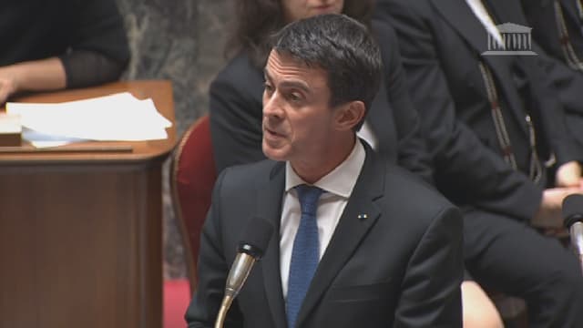 Manuel Valls lors de la séance de question au gouvernement.