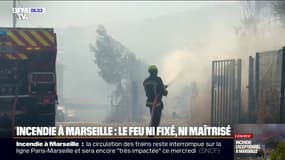 Incendie à Marseille: après une nuit de lutte contre les flammes, le feu ni fixé, ni maîtrisé 