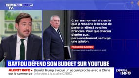 François Bayrou crée un podcast sur Youtube, FB Direct, pour y défendre son budget