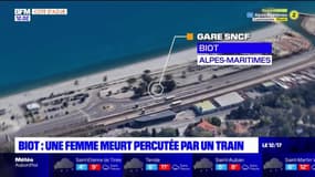 Biot: une femme meurt percutée par un train 