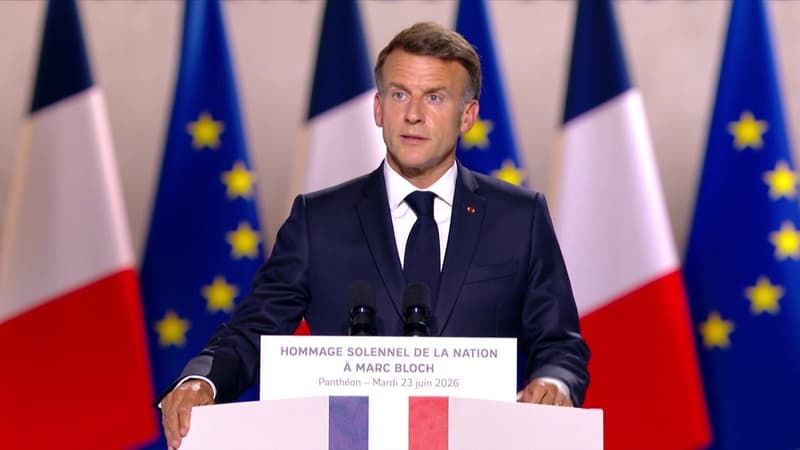 "Une vie de grandeur": Emmanuel Macron rend hommage à l'"intellectuel intranquille" Marc Bloch lors de son entrée au Panthéon